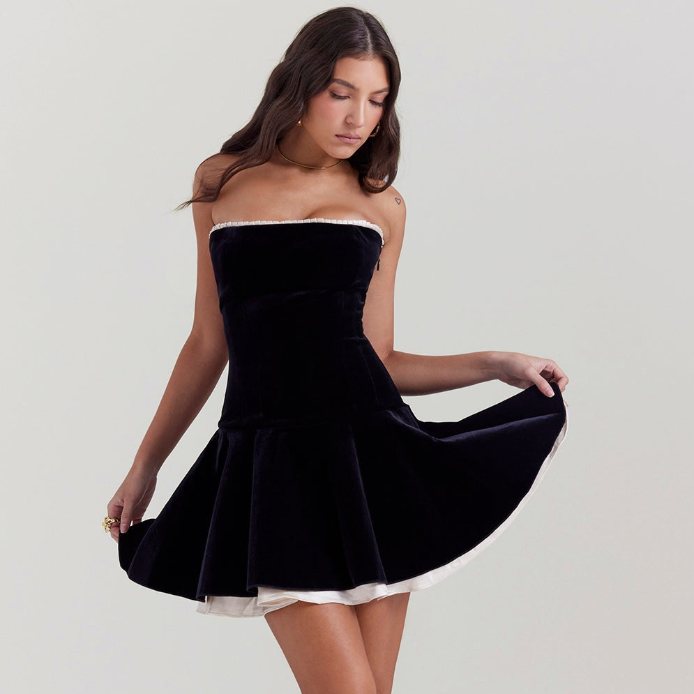 Path to Paradise Vintage Velvet Mini Dress - View 9