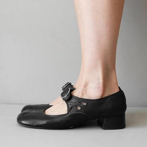 Mary Janes Summer Low Heel Vintage Shoes