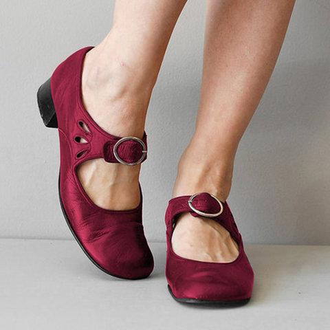 Mary Janes Summer Low Heel Vintage Shoes