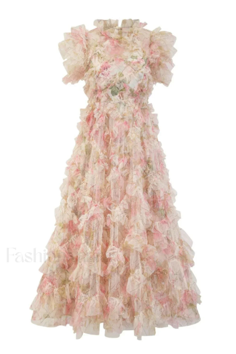 Maxine Floral Embroidery Charming Sleeveless Maxi Dress