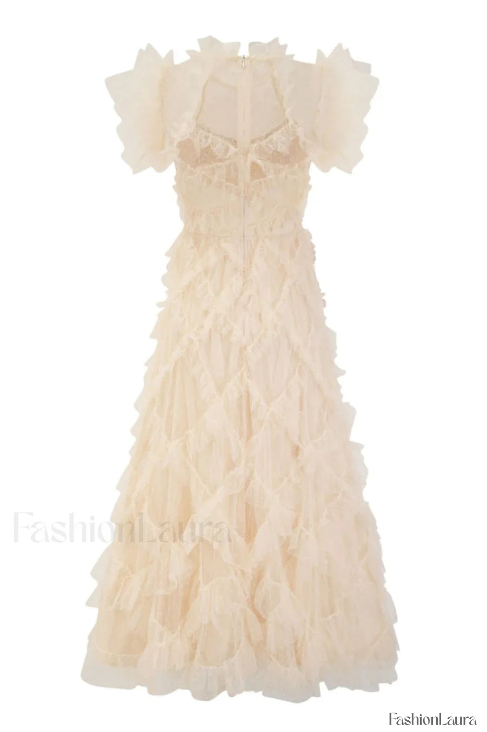 Maxine Floral Embroidery Charming Sleeveless Maxi Dress