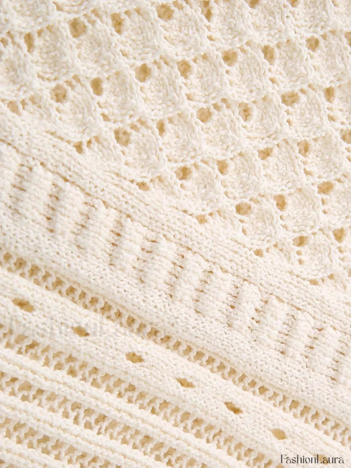 Maze Crochet Eyelet Trendy Flounce Tank Top