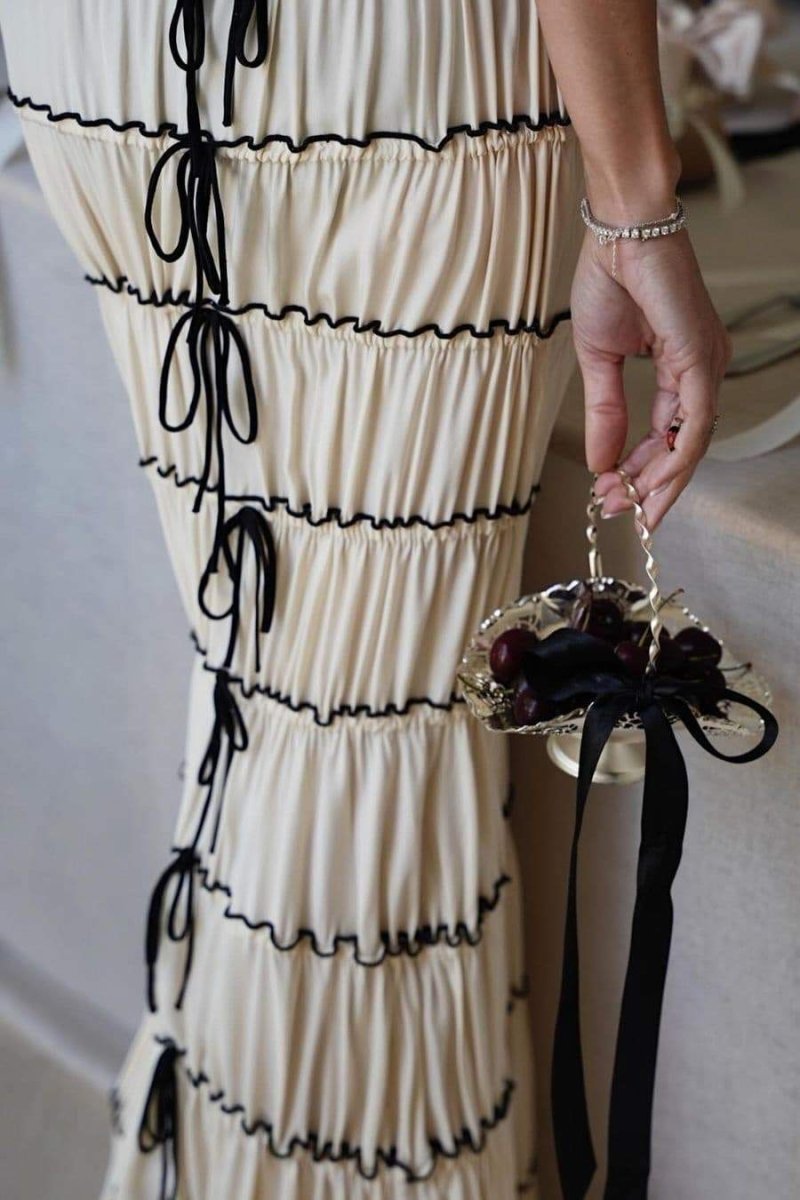 Cecilia Exclusive Maxi Dress with Ruffle Tunnel Premium Wardrobe Essential