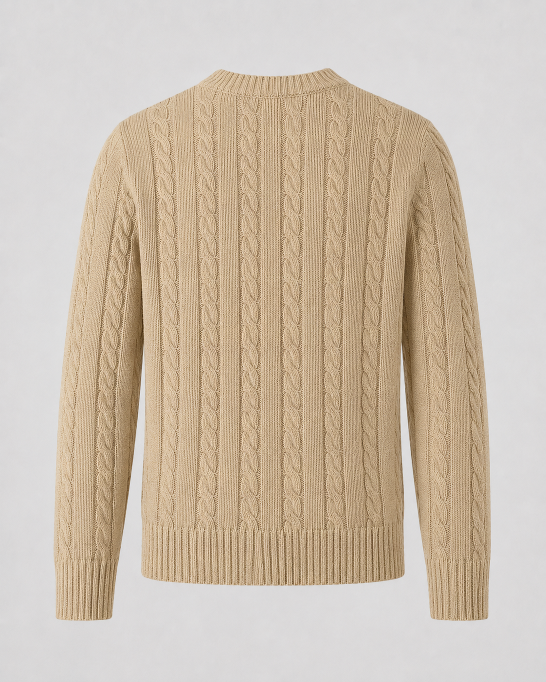 Men's Cable Knit Crew Neck Sweater