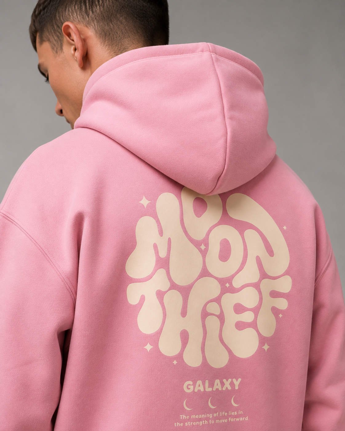 Men's Graphic Pullover Hoodie - Bold Back Print