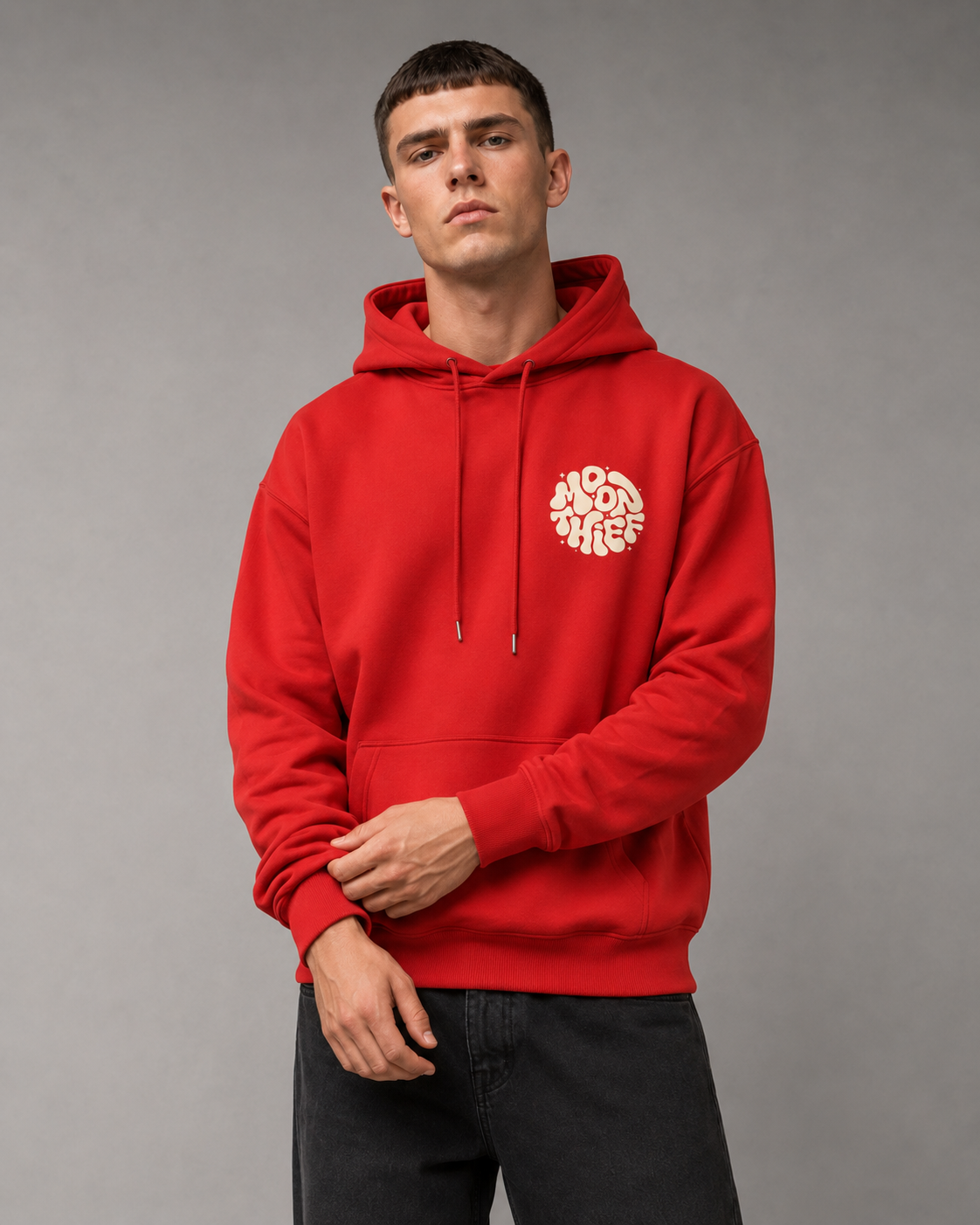 Men's Graphic Pullover Hoodie - Bold Back Print