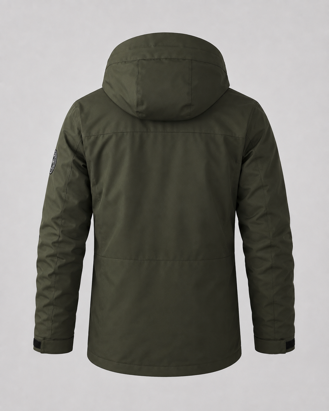 Men's Hooded Utility Parka - Storm Flap Multi Pocket