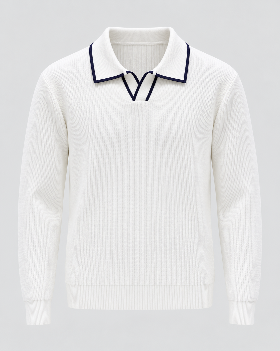 Men's Johnny Collar Polo Sweater - Rib-Knit Regular Fit