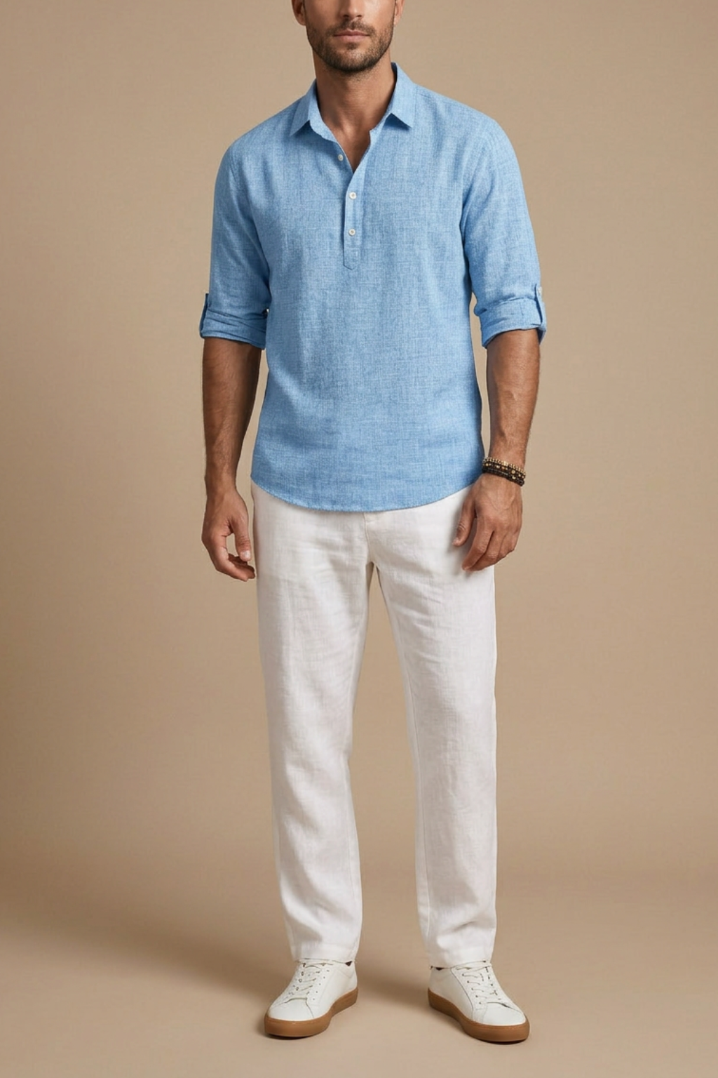 Men's Button Polo Shirt – Lightweight Summer Top