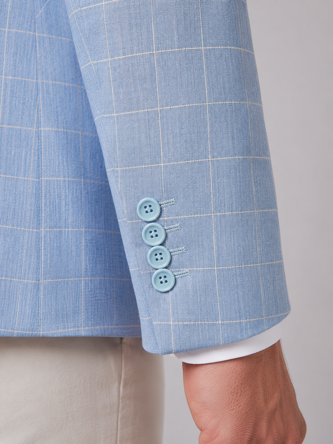 Men's Windowpane Check Tailored Blazer
