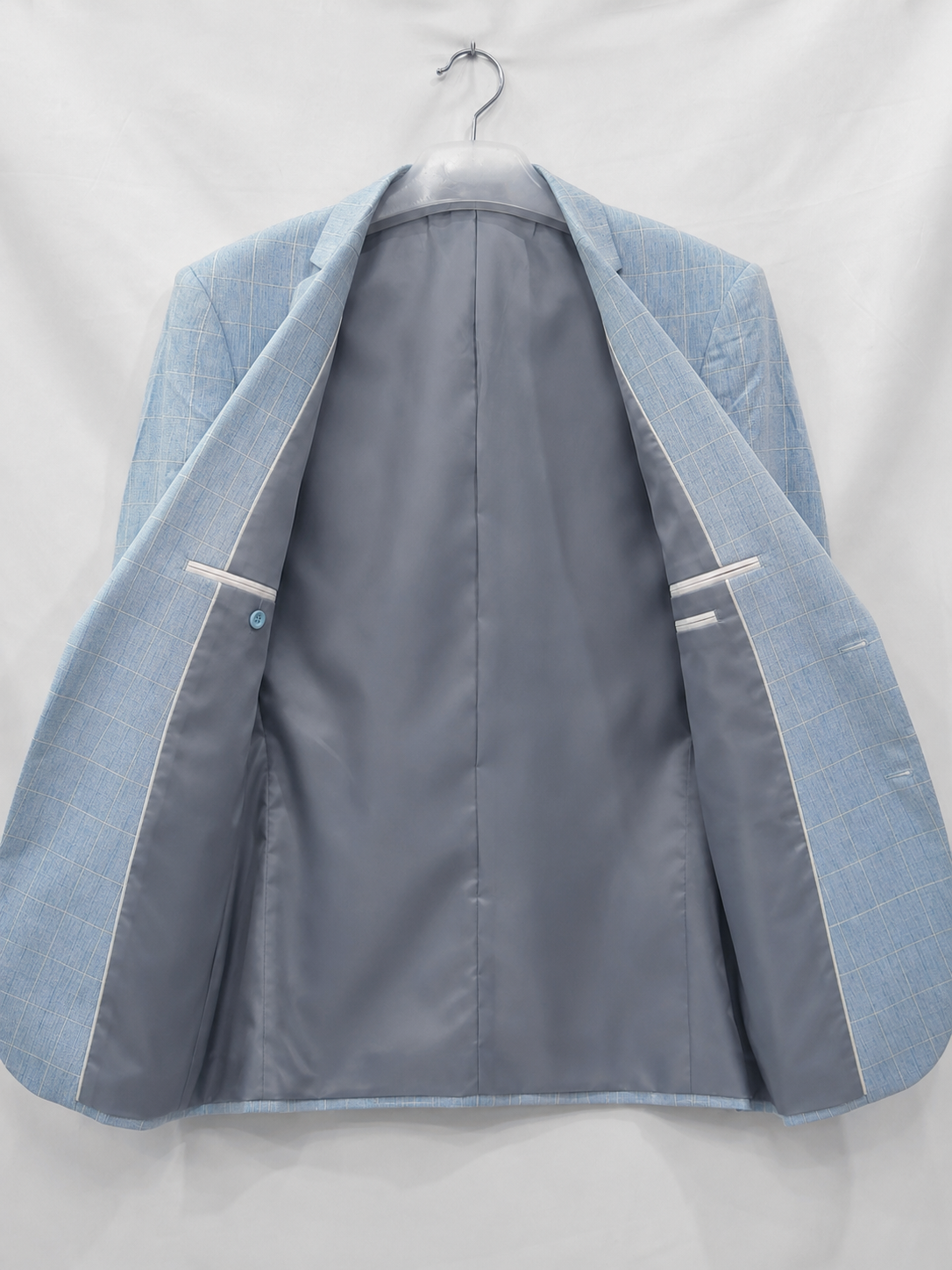 Men's Windowpane Check Tailored Blazer