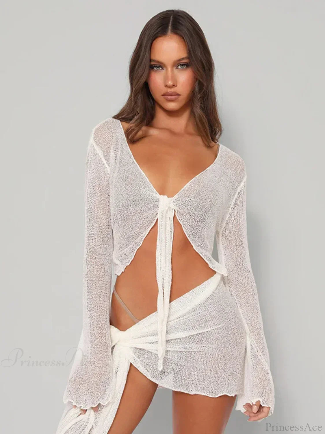 Mesh Two-Piece Party Mini Dress - View 3