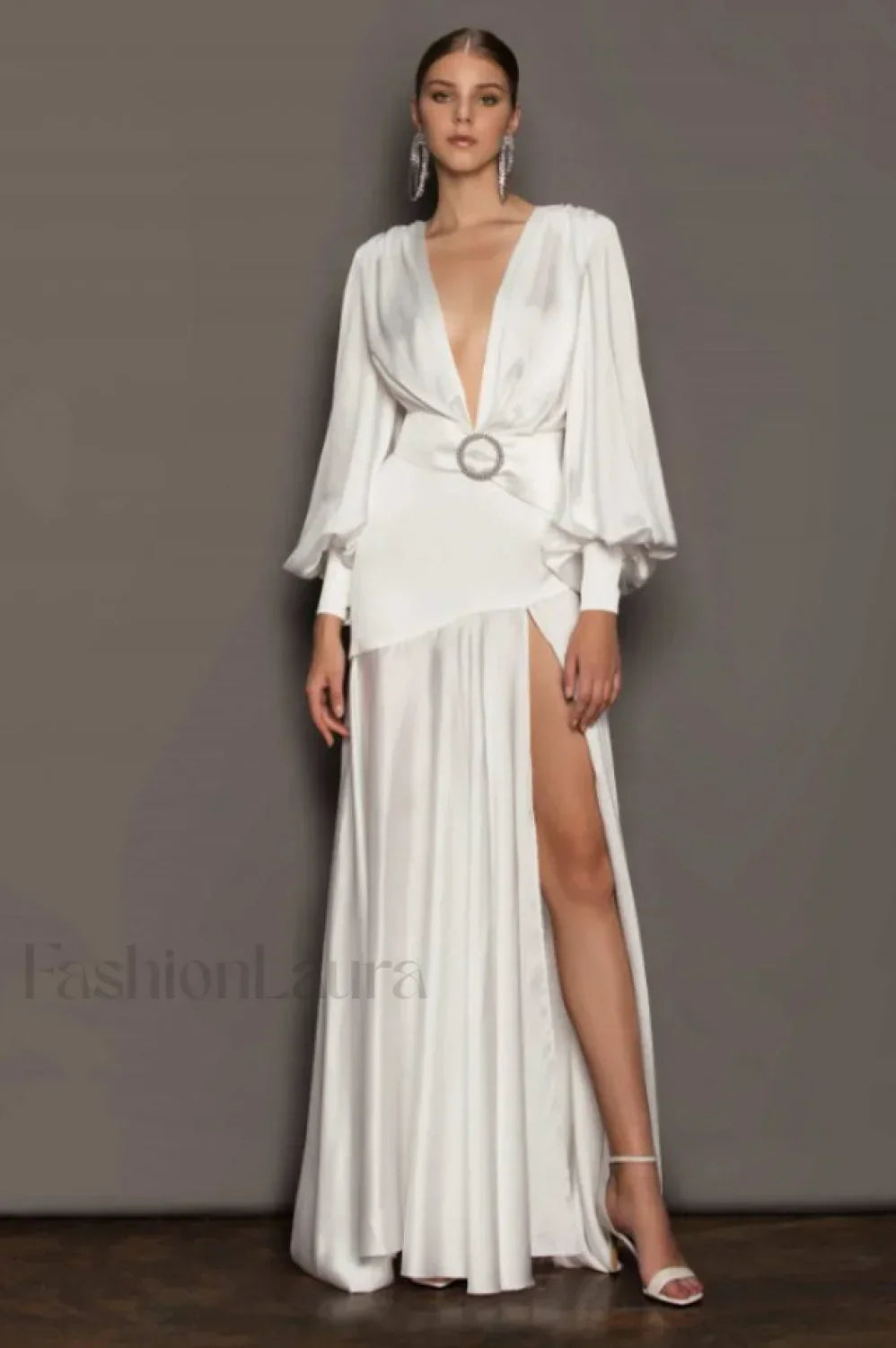 Michele Satin Stylish Formal Maxi Dress