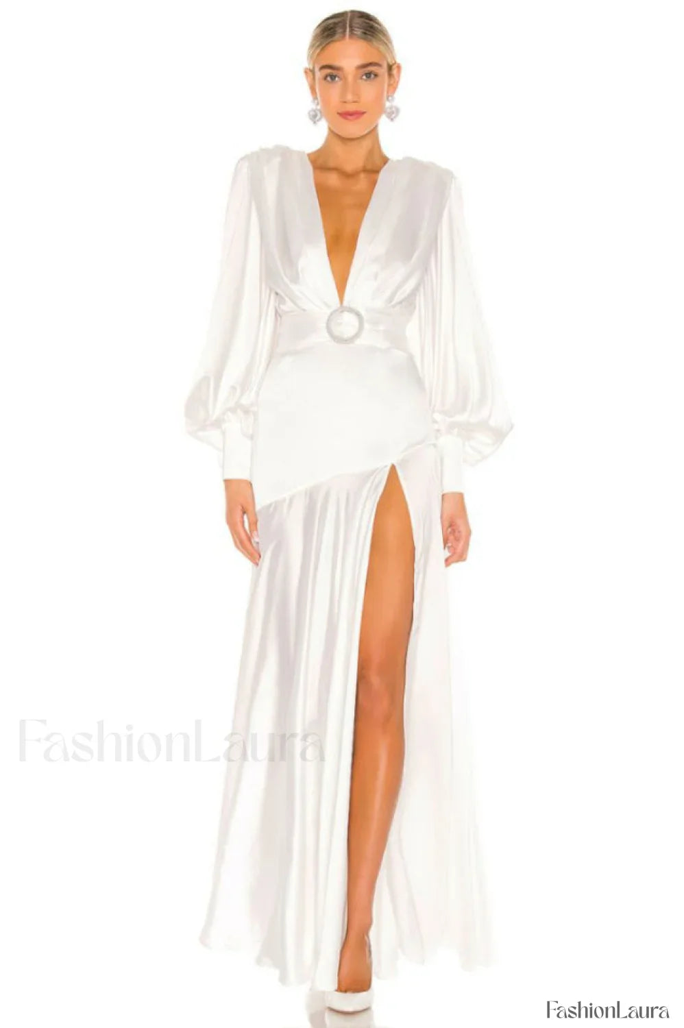 Michele Satin Stylish Formal Maxi Dress