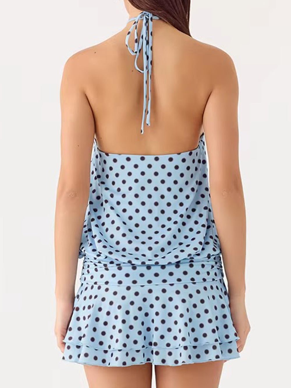 Mila Halter Polka Dot Shorts Set