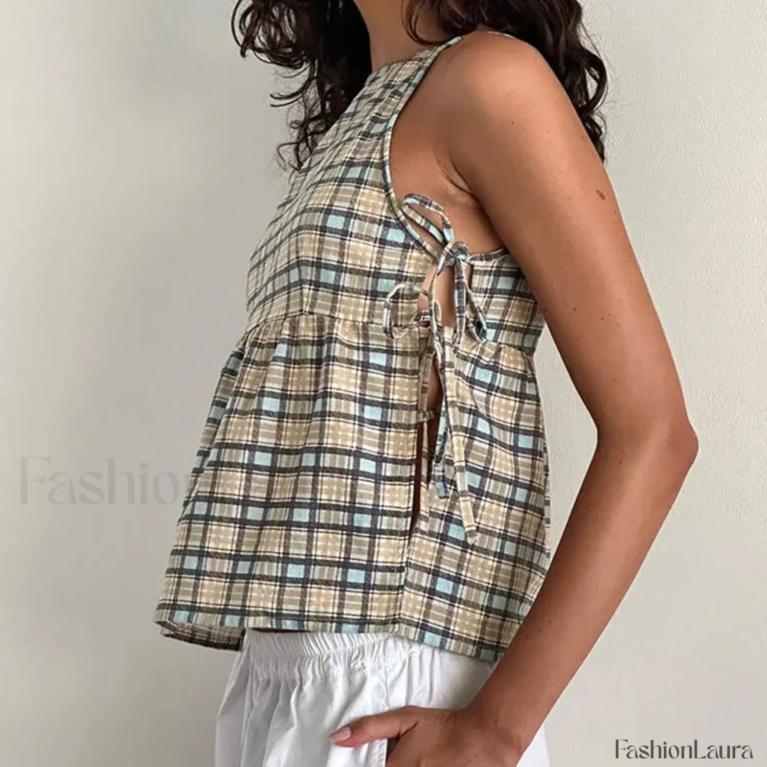 Milkmaid Side-Tie Crop Top