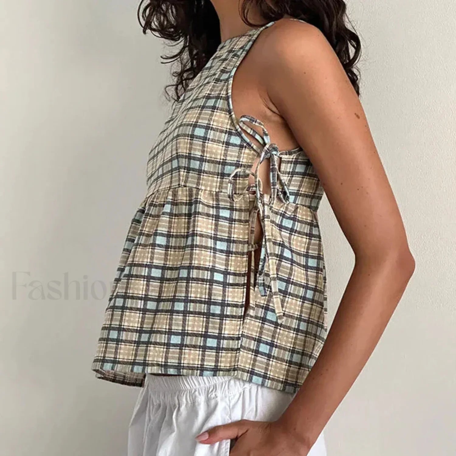 Milkmaid Side-Tie Crop Top