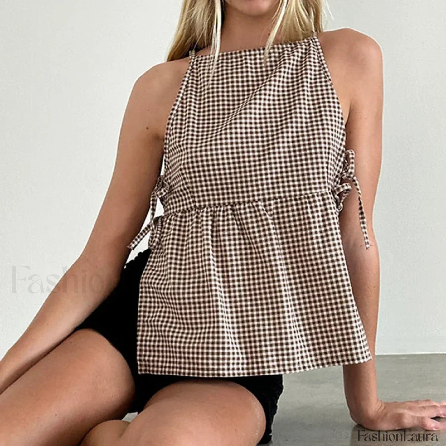 Milkmaid Side-Tie Crop Top