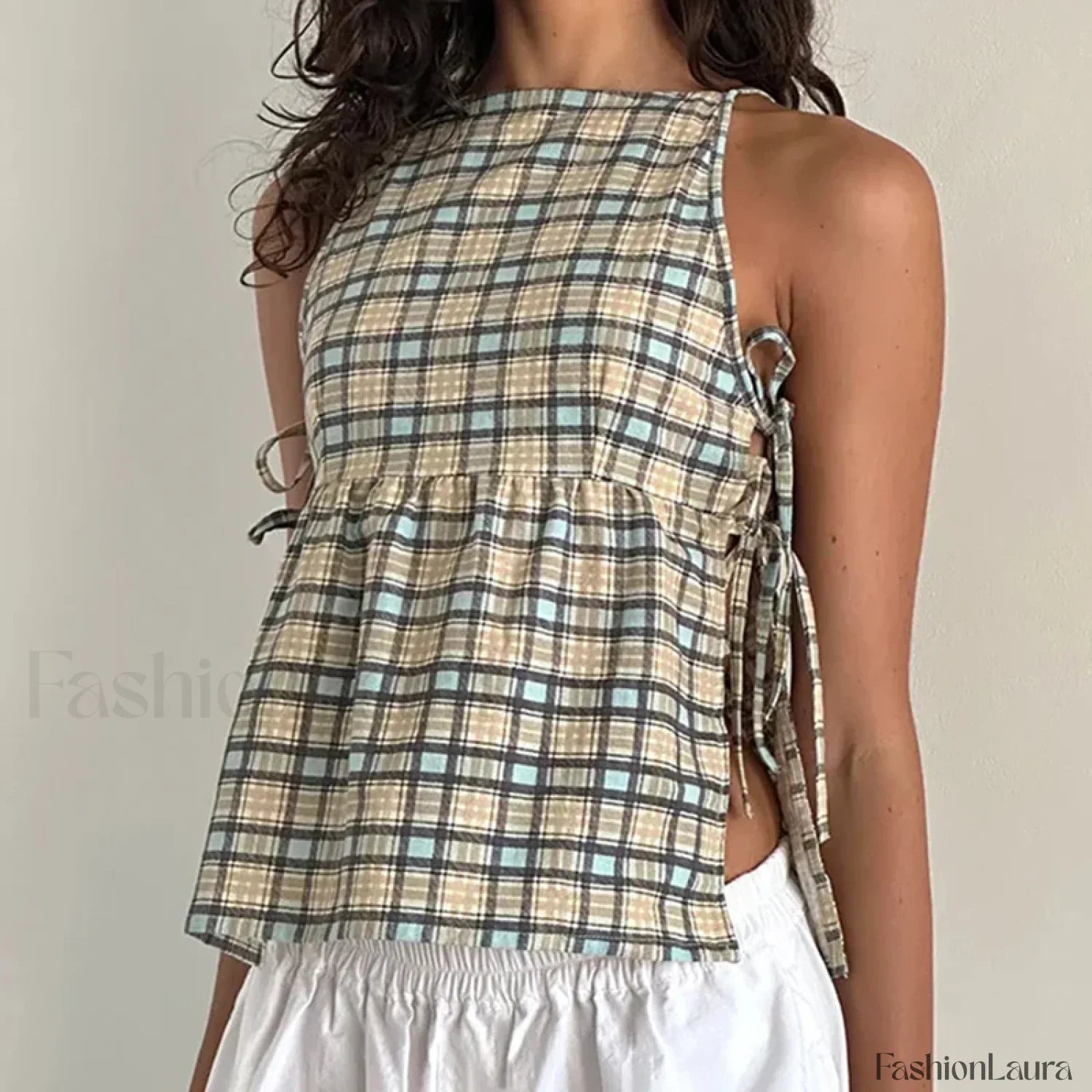 Milkmaid Side-Tie Crop Top
