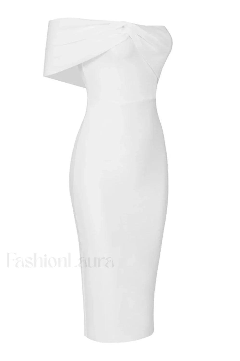 Milla Nova Draped Charming Crepe Midi Dress