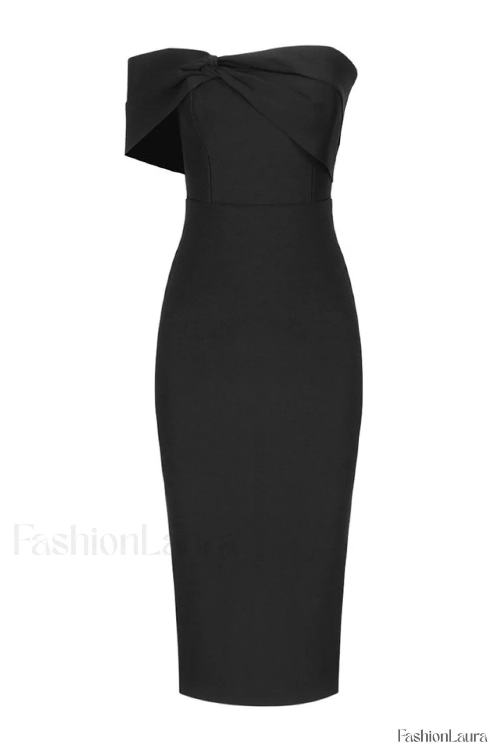 Milla Nova Draped Charming Crepe Midi Dress