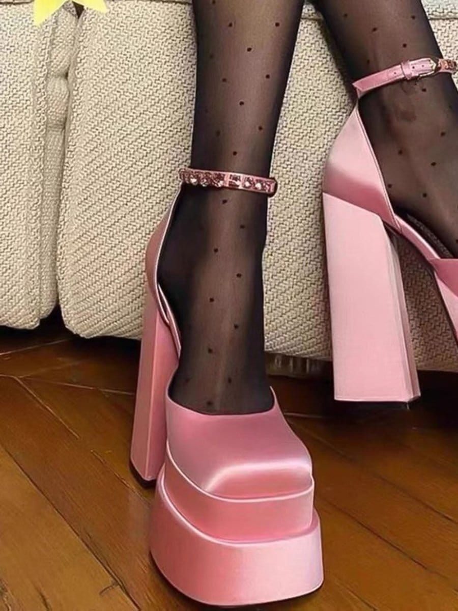 Mina Toe Rhinestone Heel