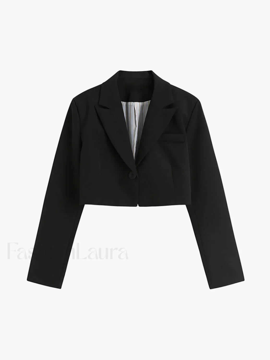 Mind My Graceful Business Crop Blazer