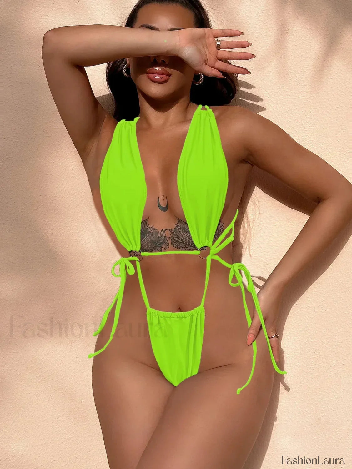 Mini Low Waist Thong One Piece