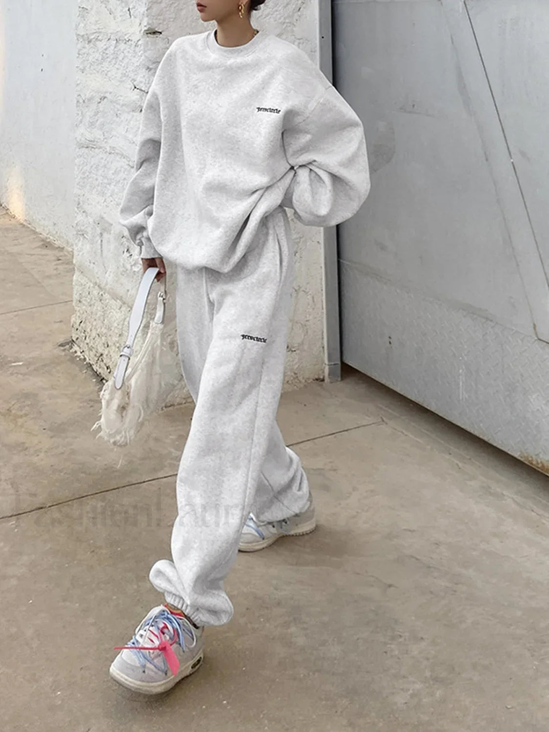 Minimalism Oversized Two Piece Modern Long Sleeve Pants Set