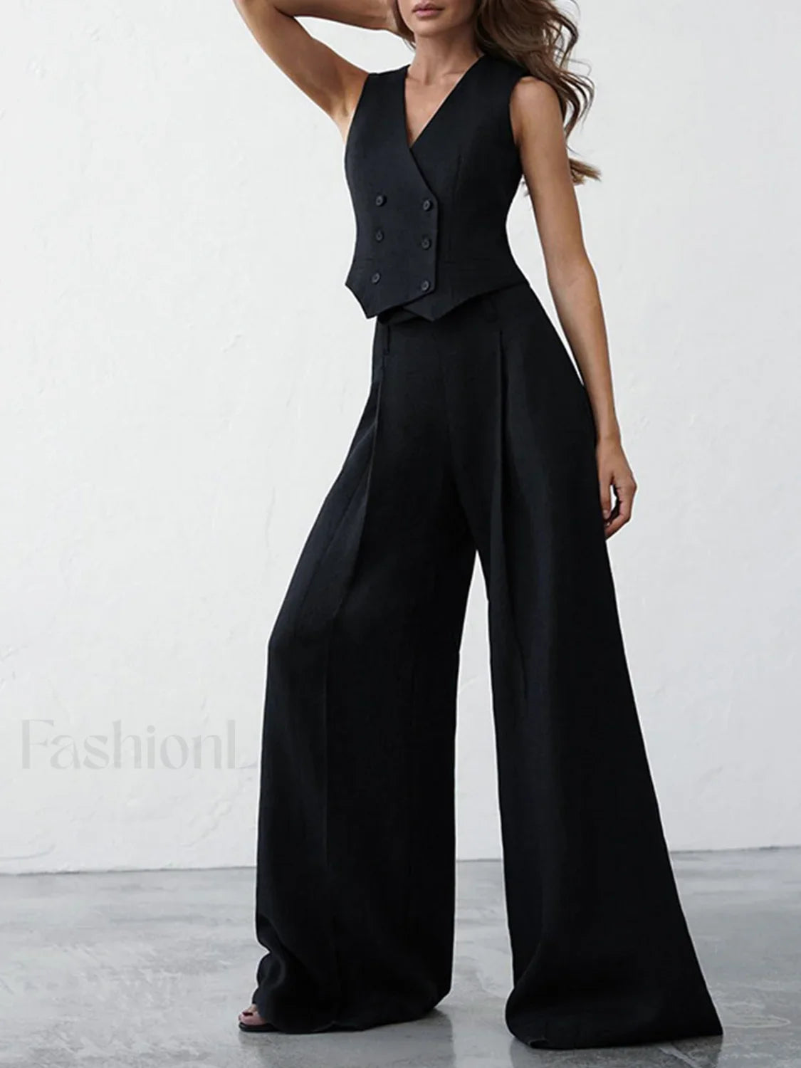 Minimalist Linen Two Piece Pants Set