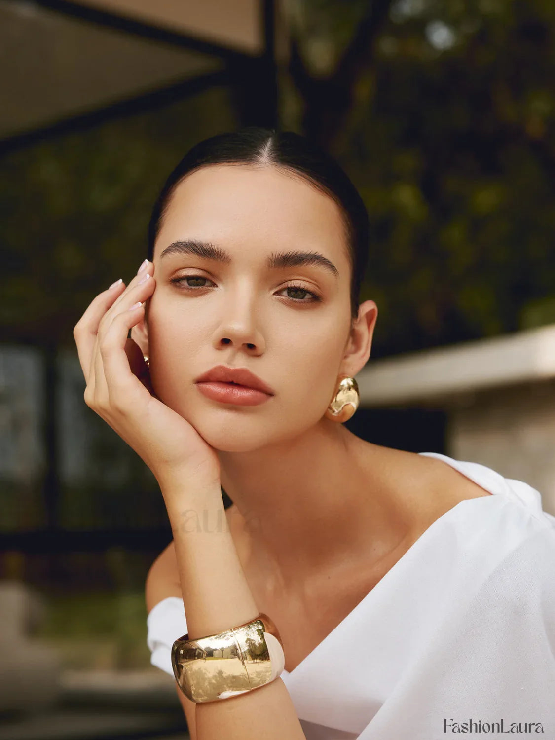 Minimalist Open Graceful Wide Bracelet