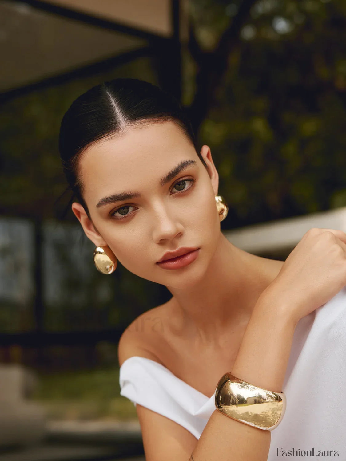 Minimalist Open Graceful Wide Bracelet