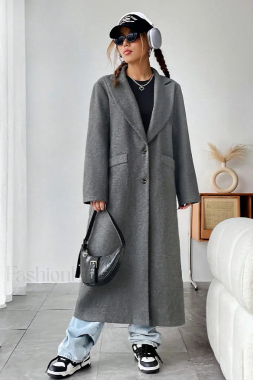 Minimalist Wool Duster Coat