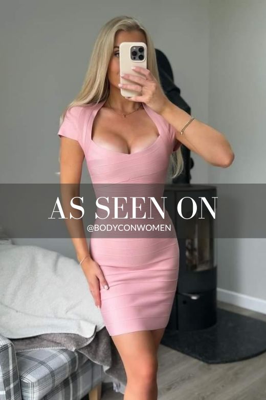 Miranda Bandage Mini Dress - Dusty Pink