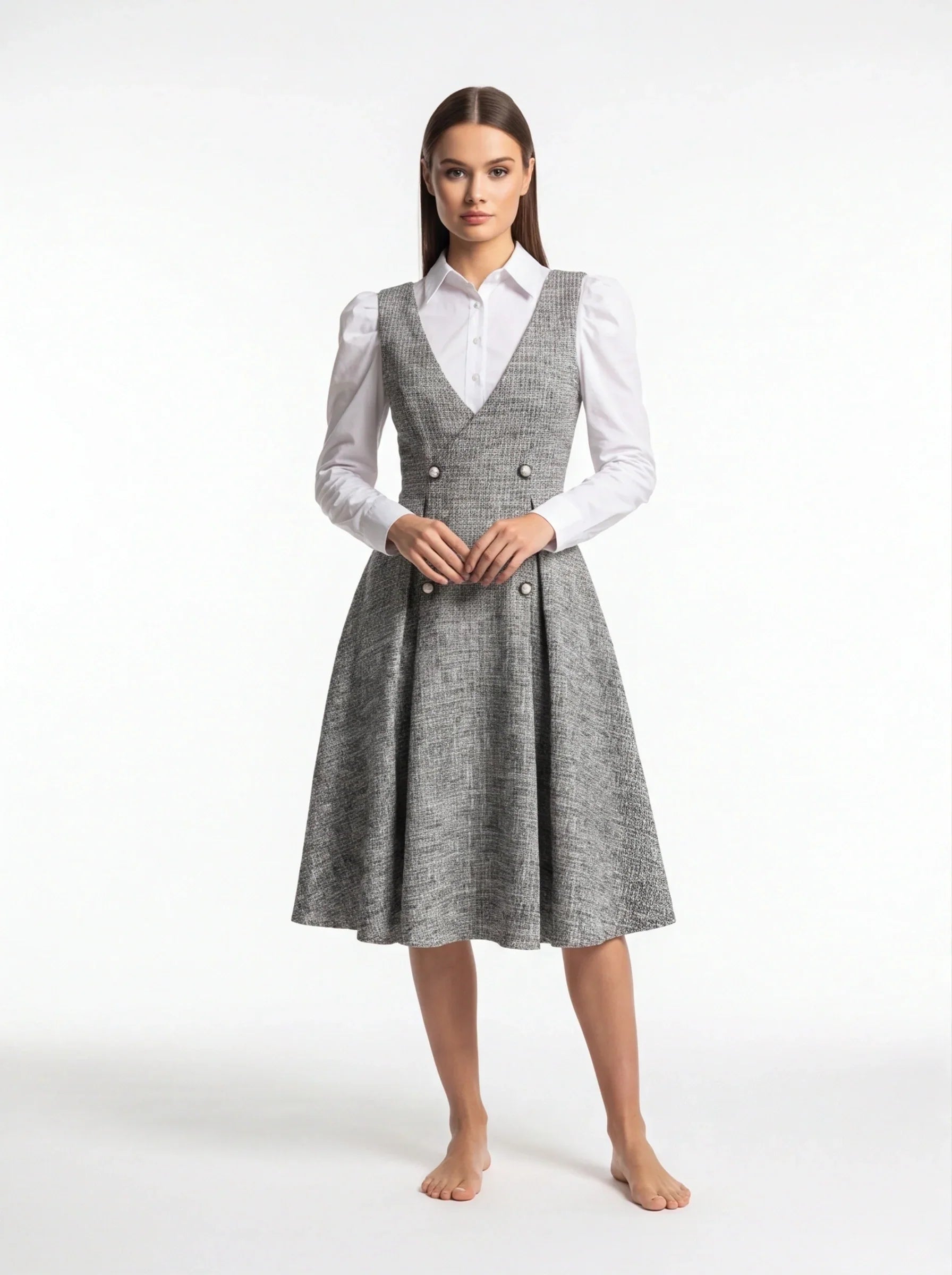 Elegant A-Line Cocktail Dress with Lace Accents and Sleeveless Design