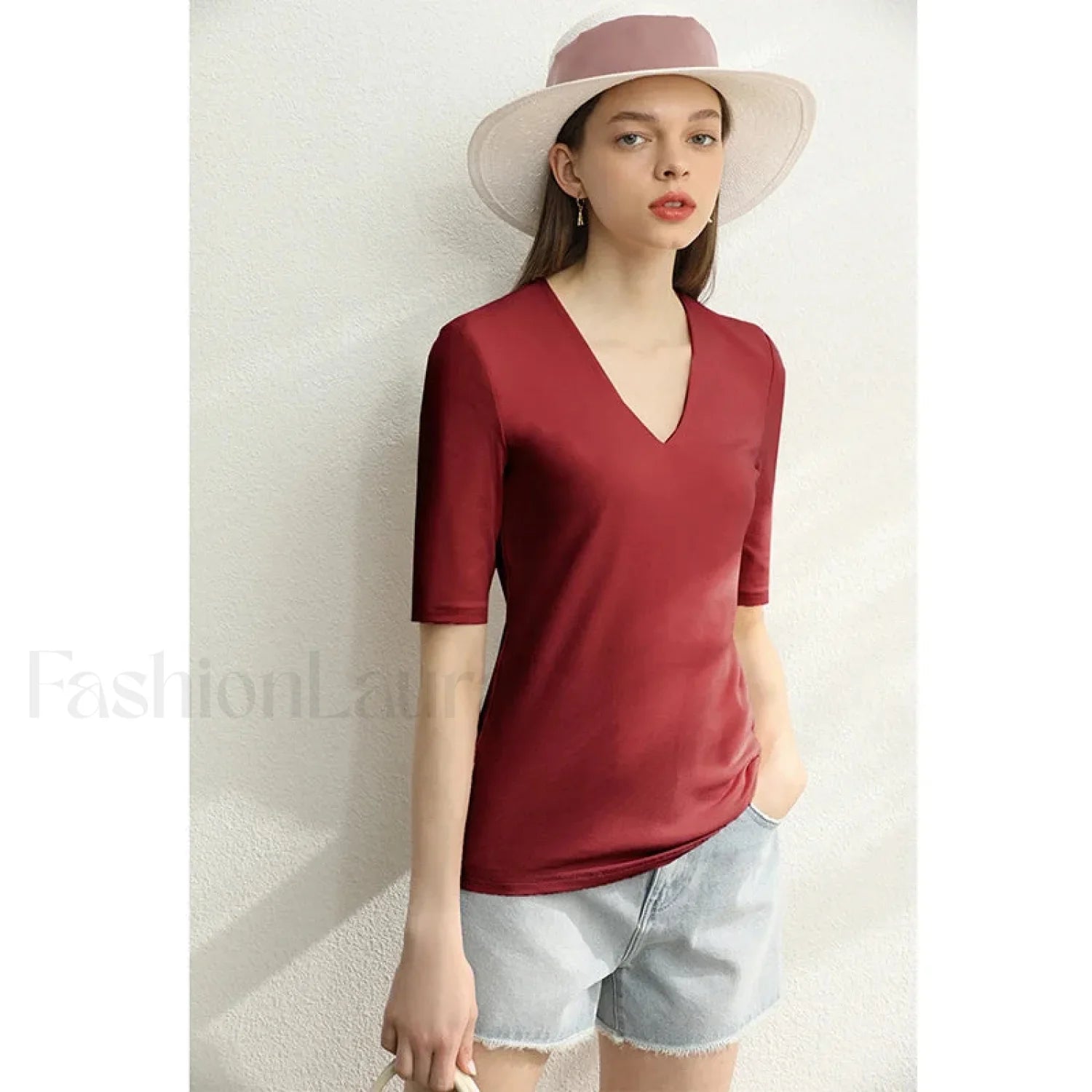 Modal Slim V-Neck T-Shirt