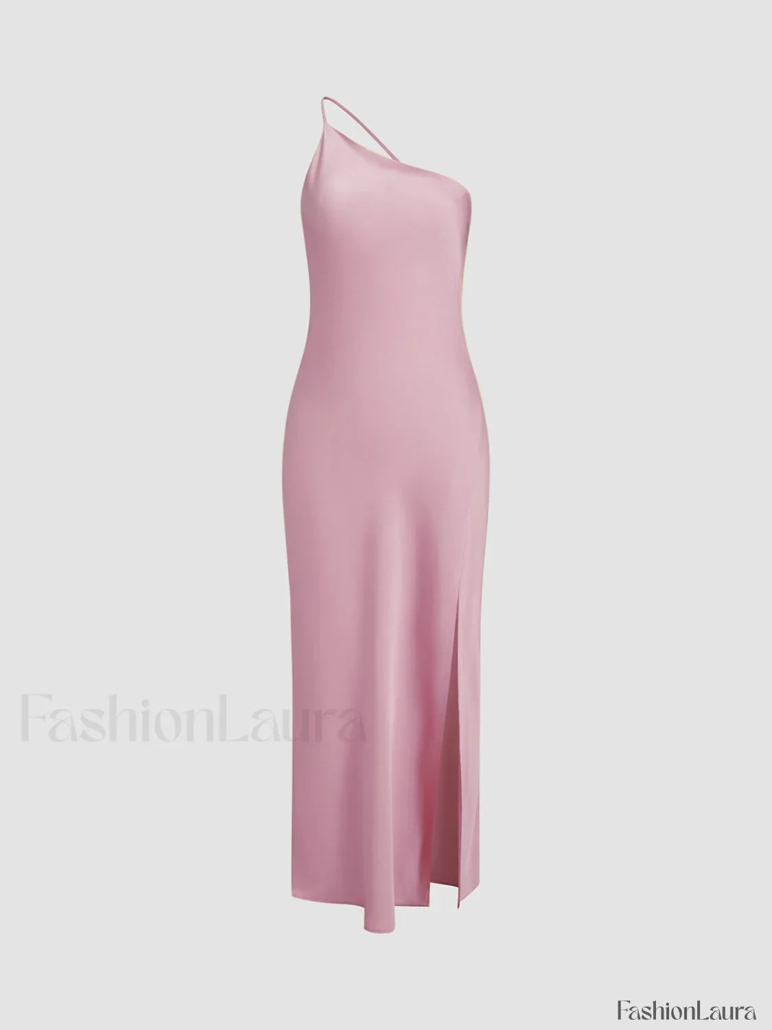 Moonlight Open Back Trendy Satin Slit Long Dress