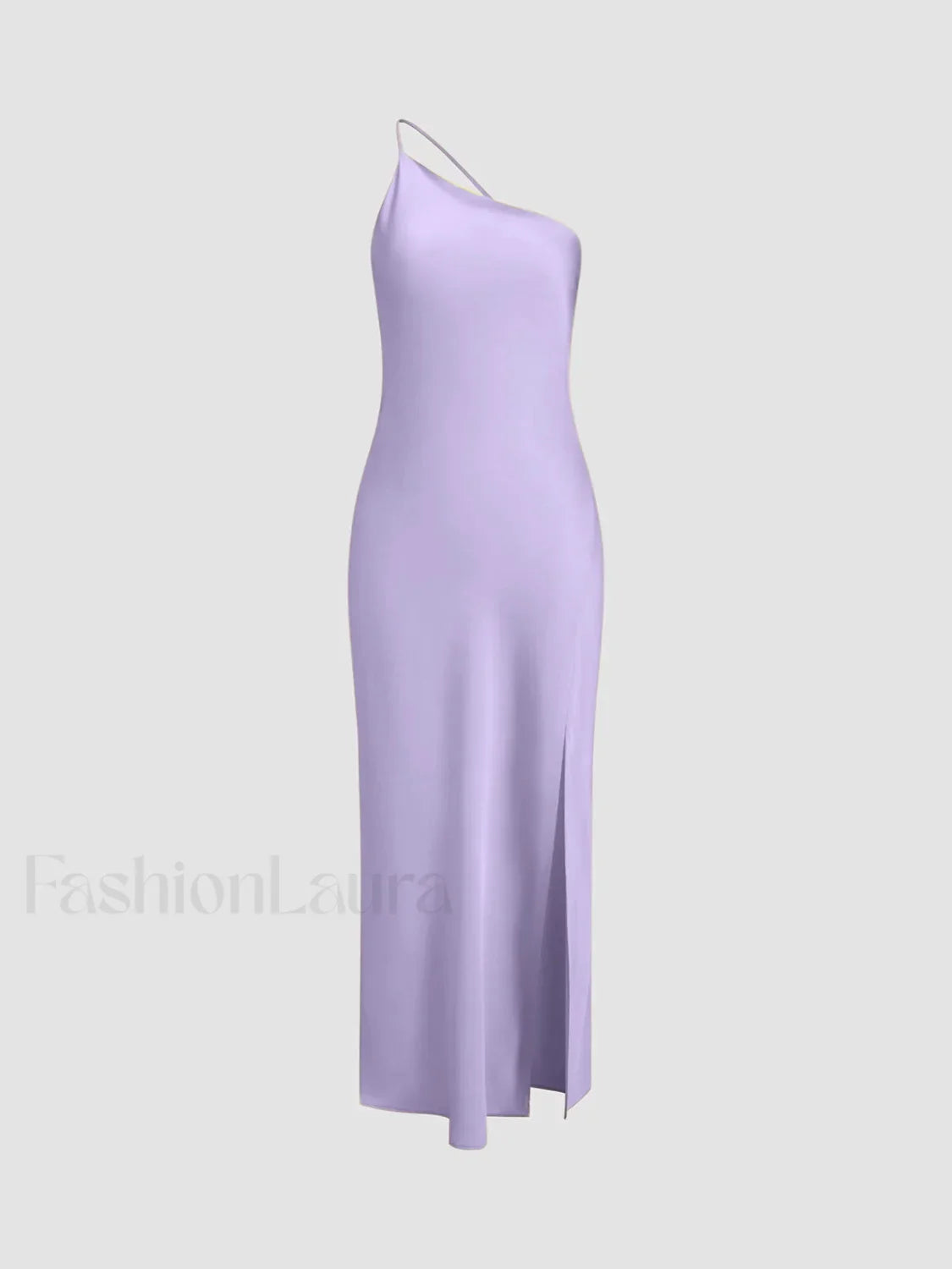 Moonlight Open Back Trendy Satin Slit Long Dress