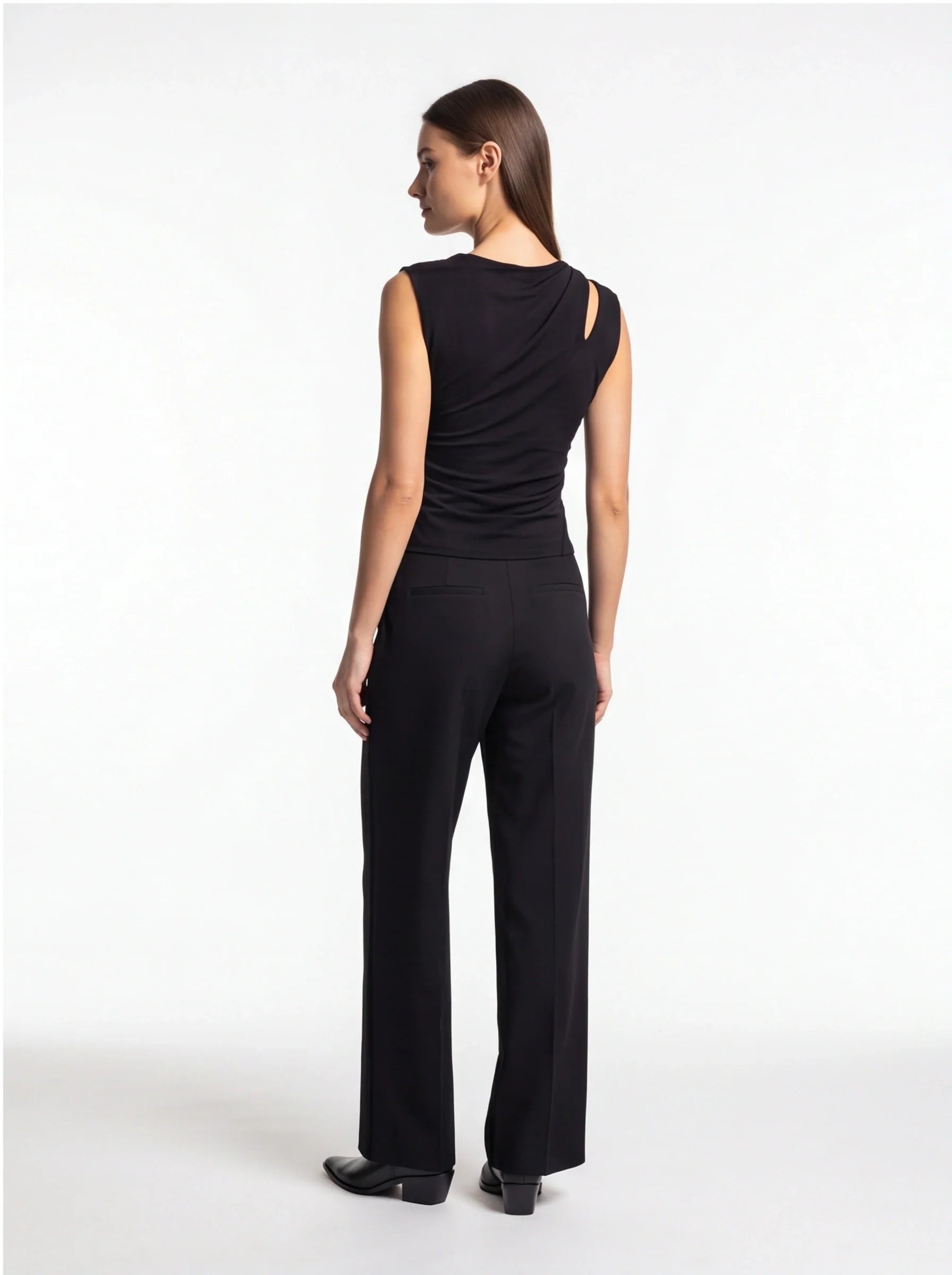 Chic Asymmetrical Women's Top with Elegant Design and Versatile Fit