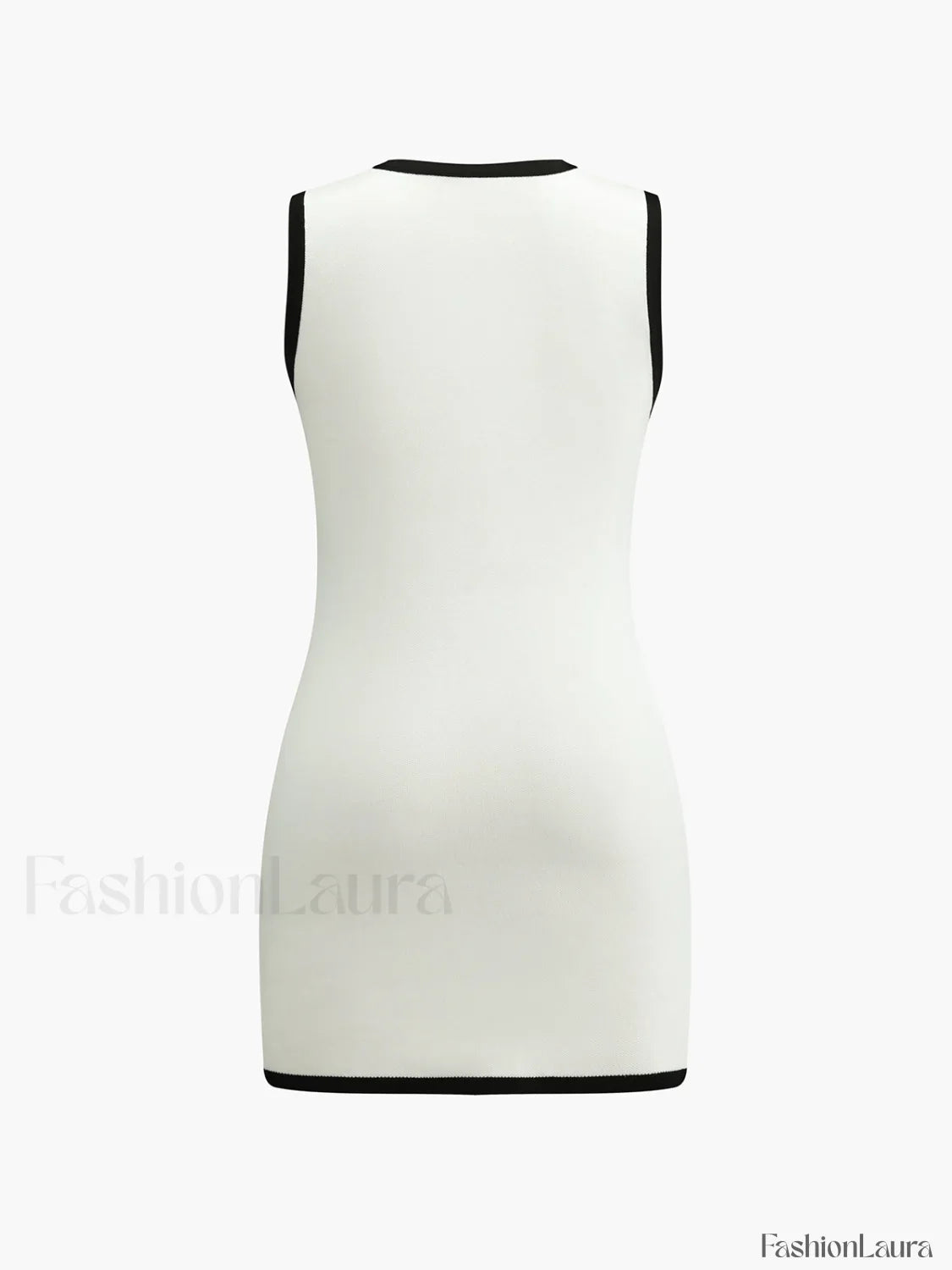 Multi Pocket Button Sleeveless Short Sweater Dress