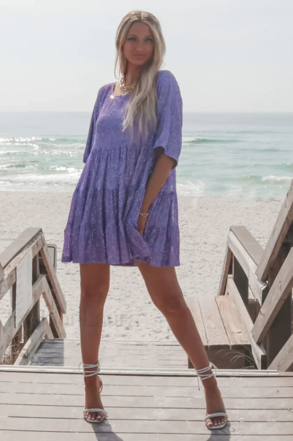 My Queen Sequin Charming Baby Doll Dress