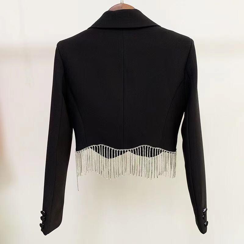 Nadia Rhinestone Tassel Trim Skirt Set