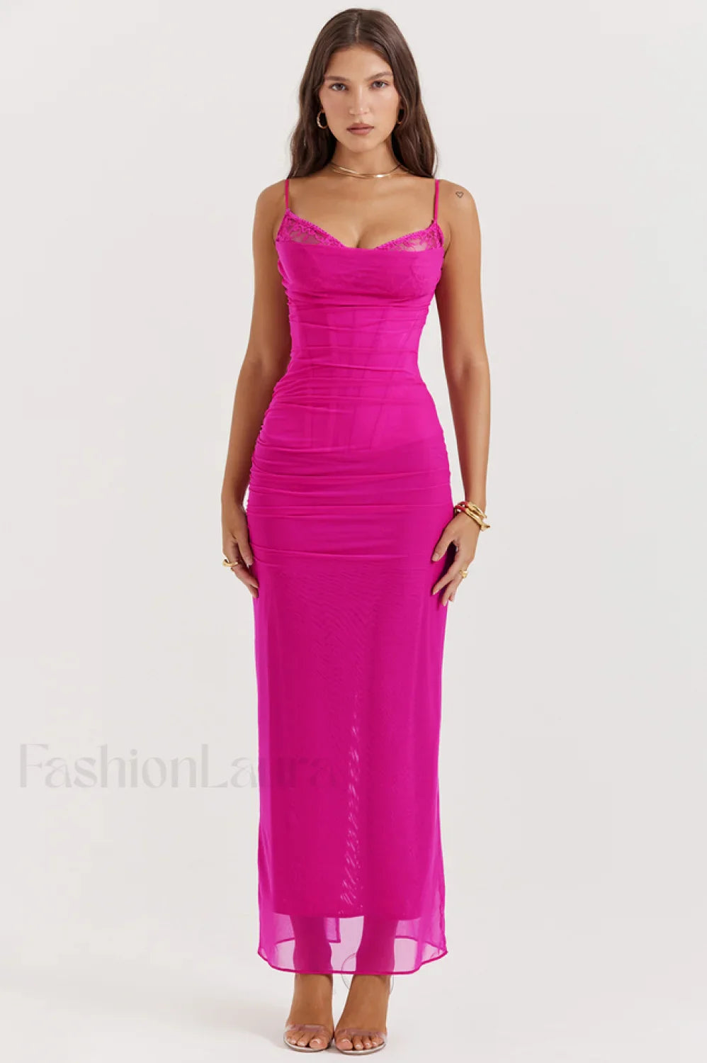 Nalini Fuchsia Stylish Maxi Dress
