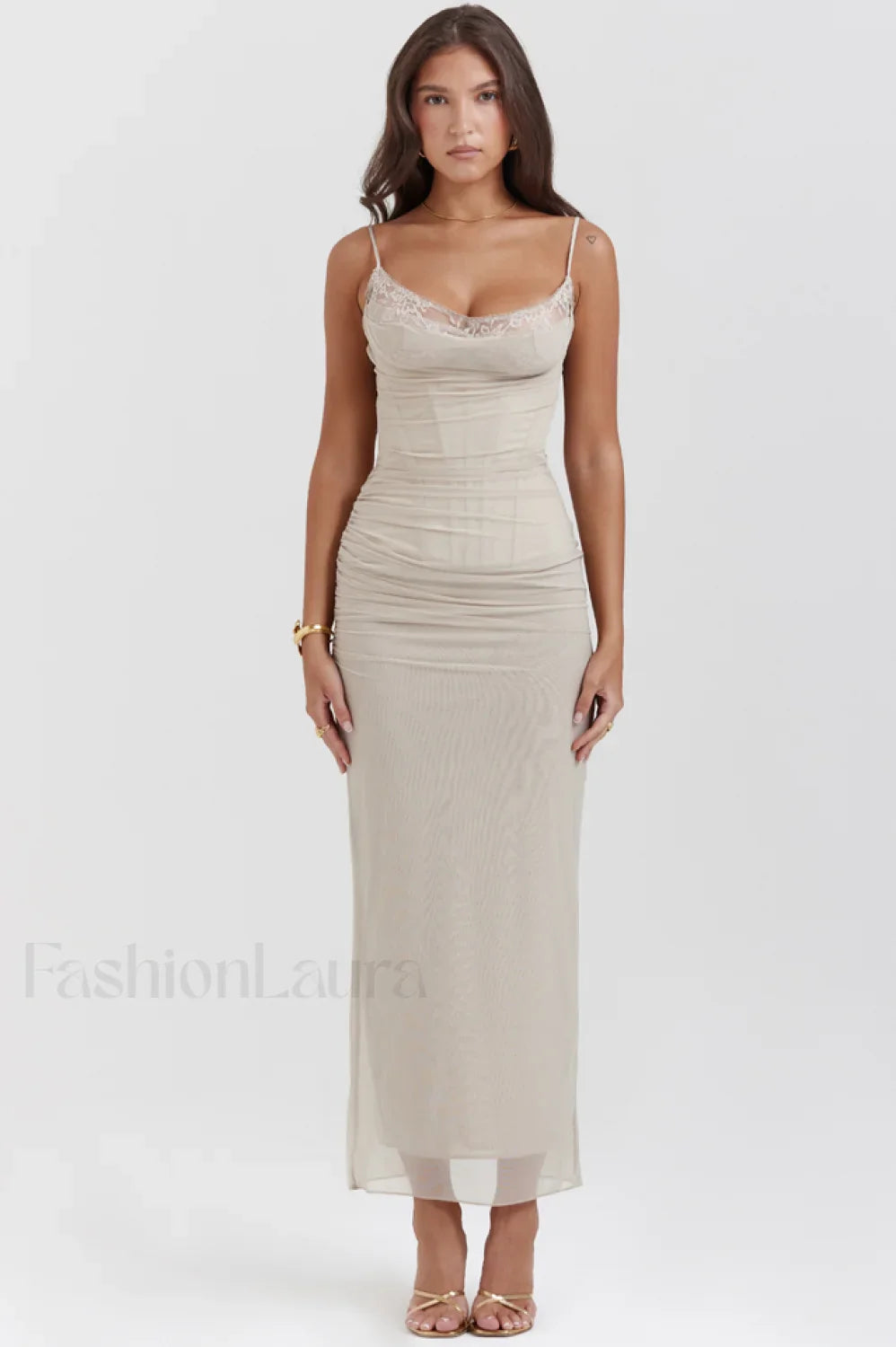 Nalini Sand Stylish Maxi Dress