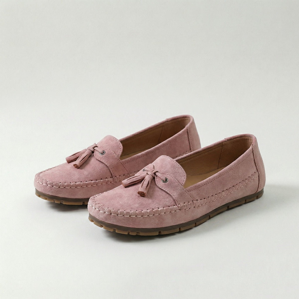 Suede Look Tassel Moccasin Loafers