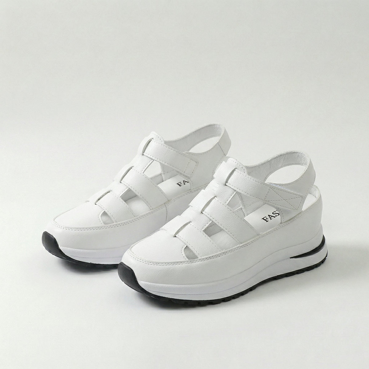 Cutout Closed Toe Platform Fisherman Sandals