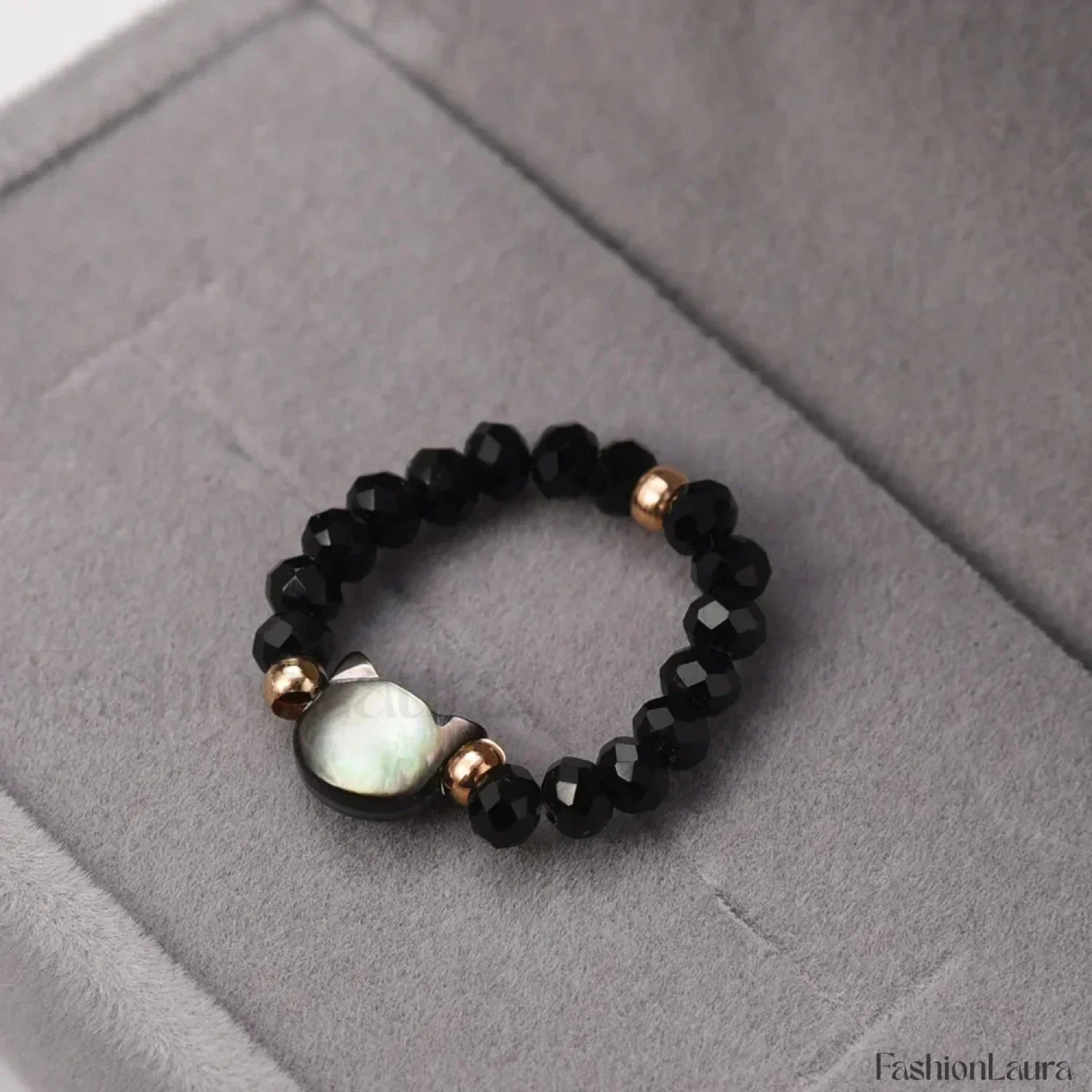 Natural Minimalist Fidget Handmade Black White Party Accessories Jewelry Ring