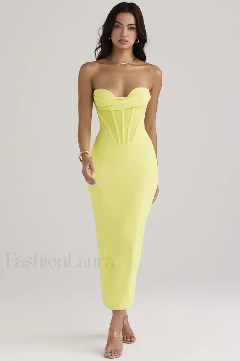 Neon Straptop Stylish Tunic Midi Dress