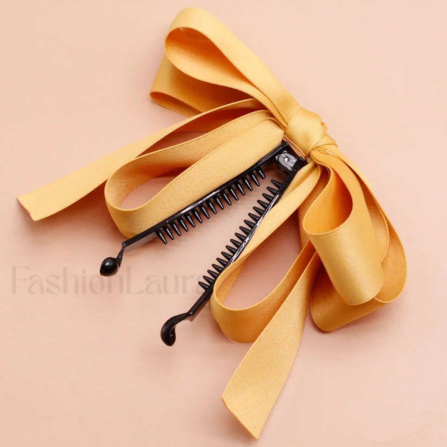 New Banana Clip Double Layer Horsetail Christmas Hair Accessory Golden