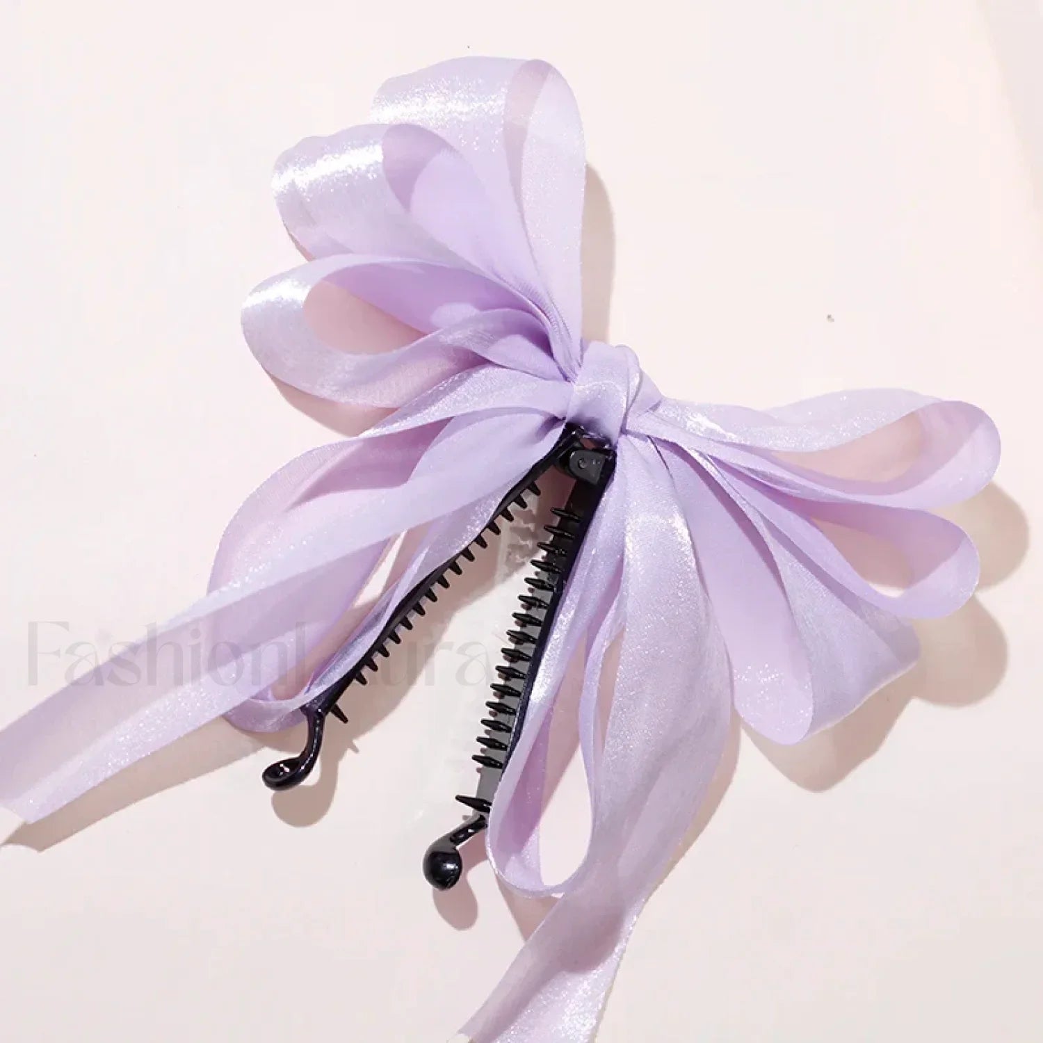 New Banana Clip Double Layer Horsetail Christmas Hair Accessory purple